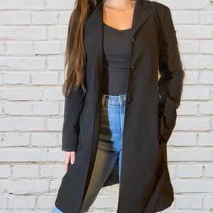 Minimalist light blazer trench jacket